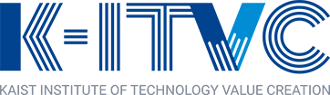 K-ITVC (KAIST INSTITUTE OF TECHNOLOGY VALUE CREATION) 영문 로고 이미지